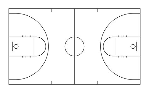 basketball court lines transparent.